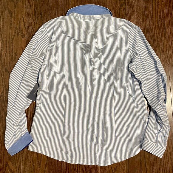 Tommy Hilfiger Cornflower Blue Striped Shirt - Picture 6 of 6